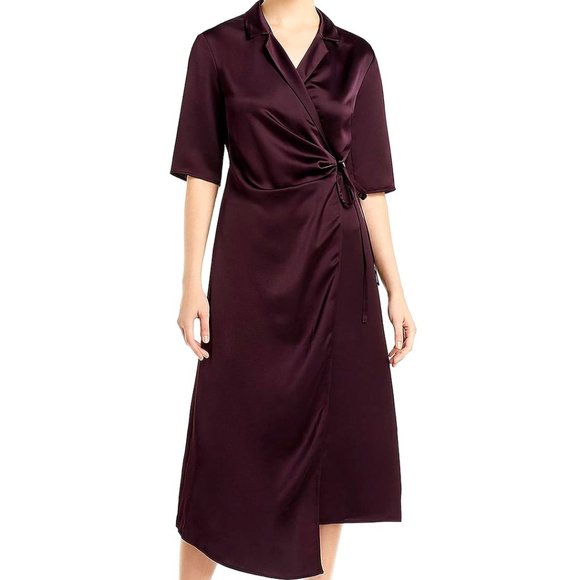 Hugo Boss Dresses & Skirts - NWT- HUGO BOSS Dasatine Womens Satin Midi Wrap Dress